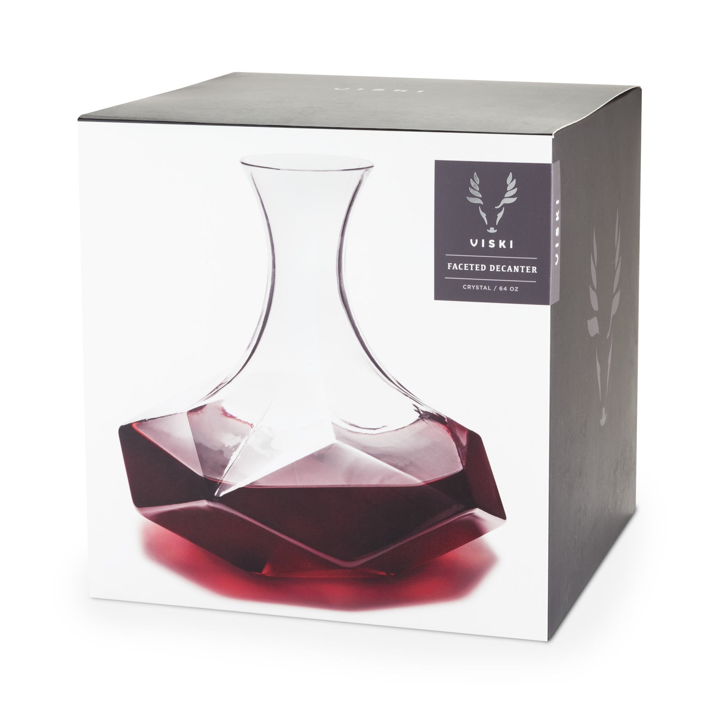 Seneca 64 Oz Crystal Faceted Wine Decanter Viski®