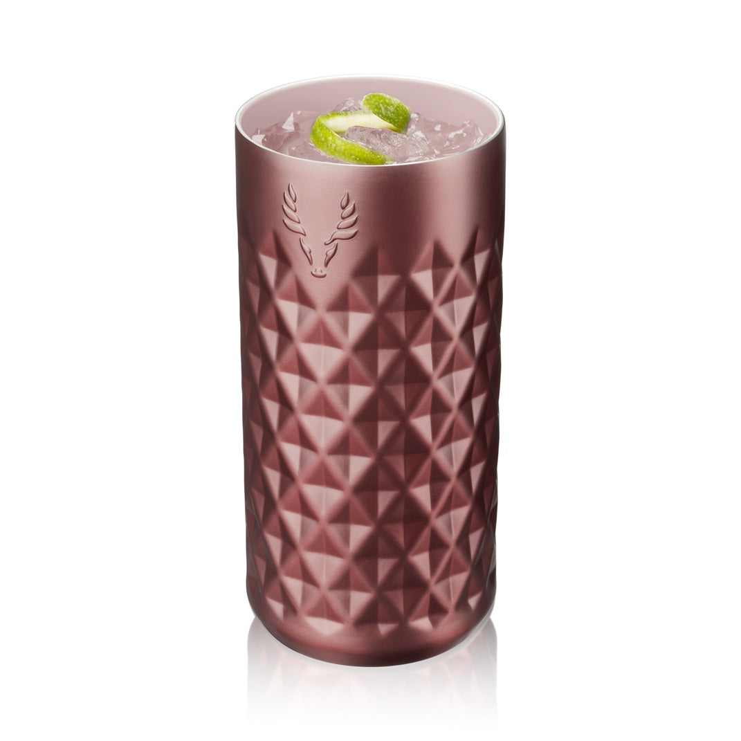 Paragon Stainless Steel Highball Tumbler in Rose Viski®