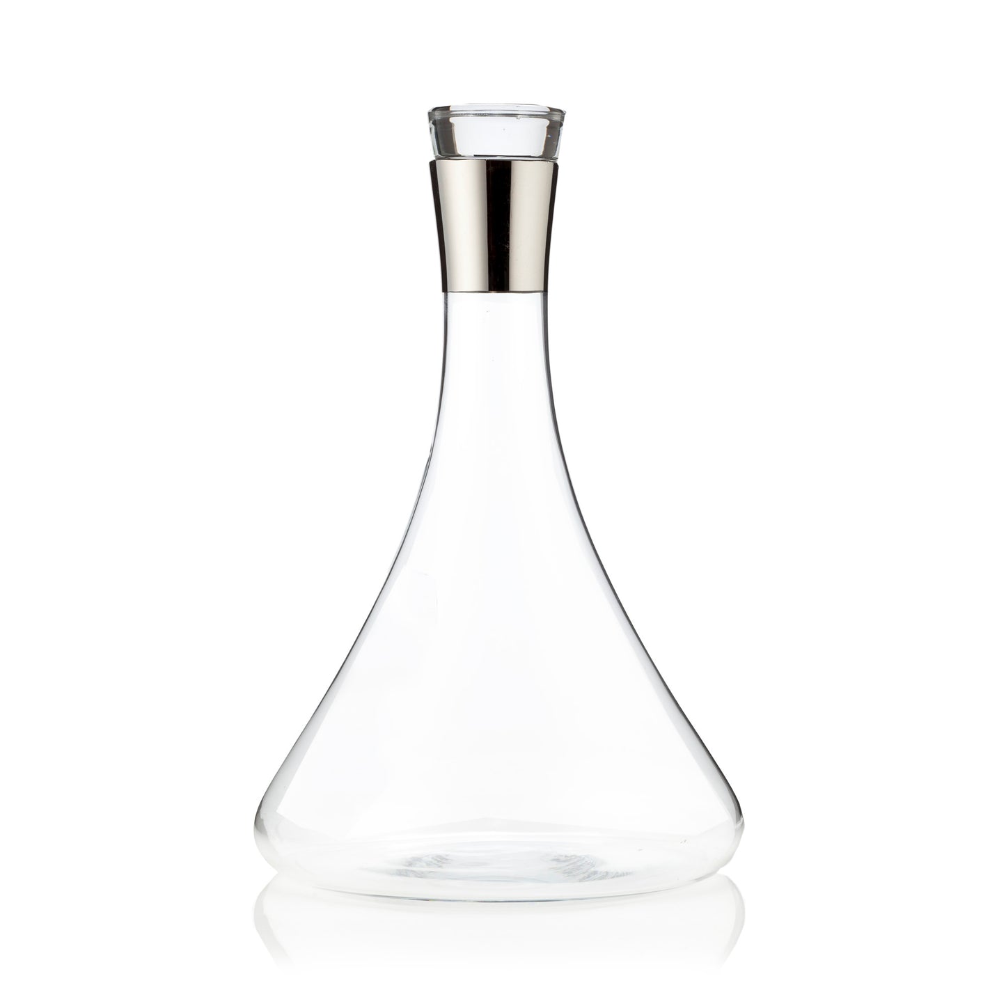 Irving 60 Oz Chrome-Rim Wine Decanter Viski