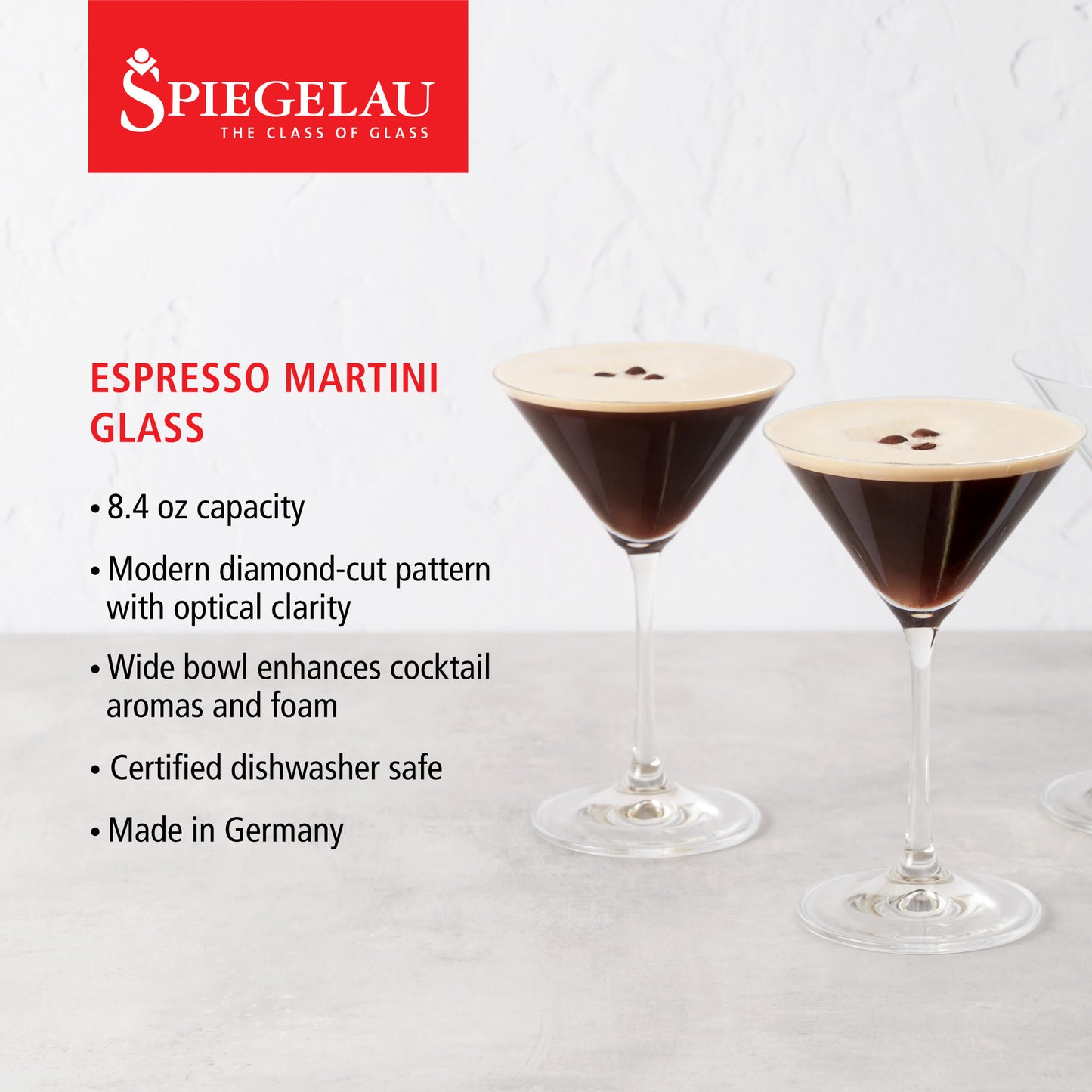 Spiegelau 8.4 Oz Espresso Martini Glasses (Set of 4)