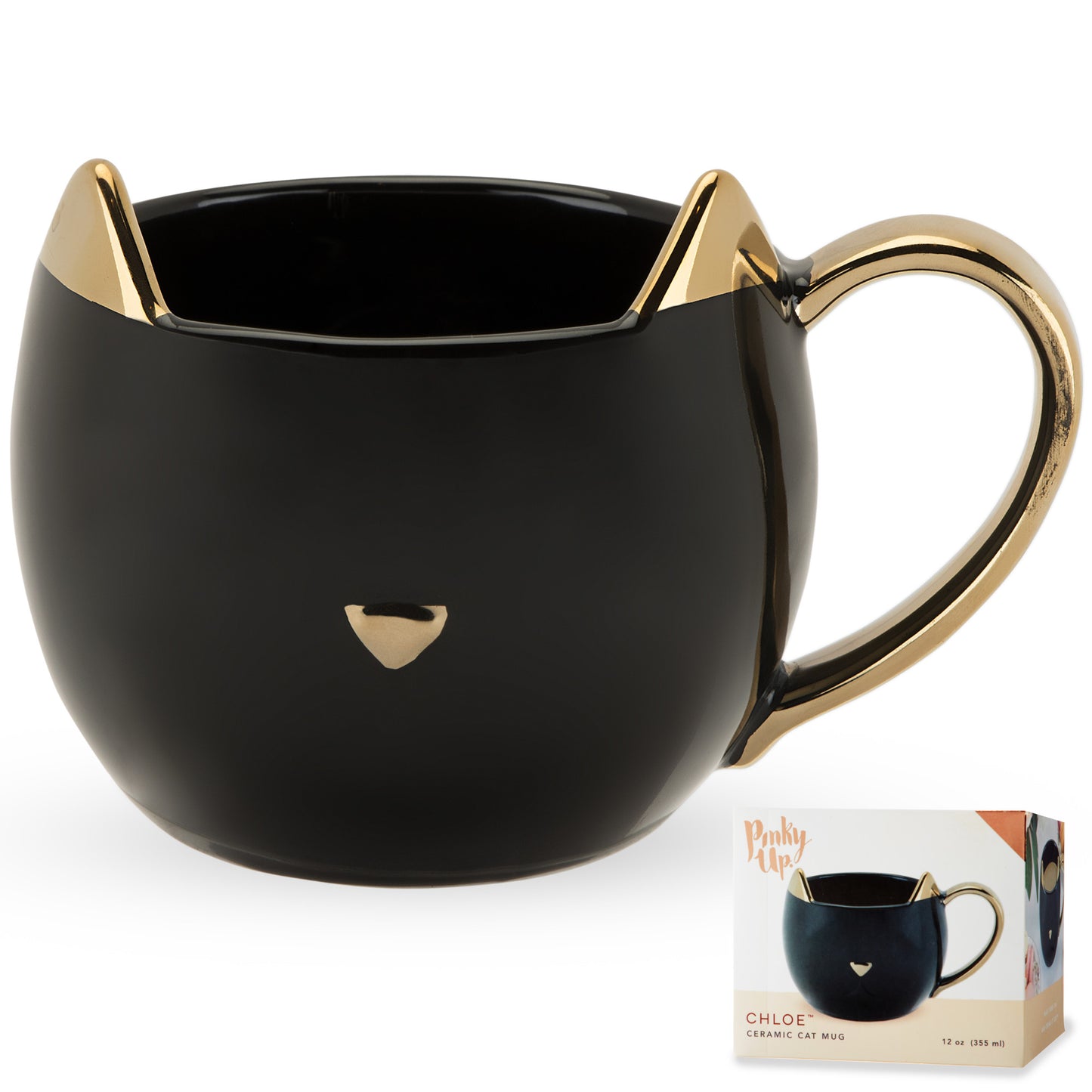 Chloe Black Cat Mug Pinky Up®