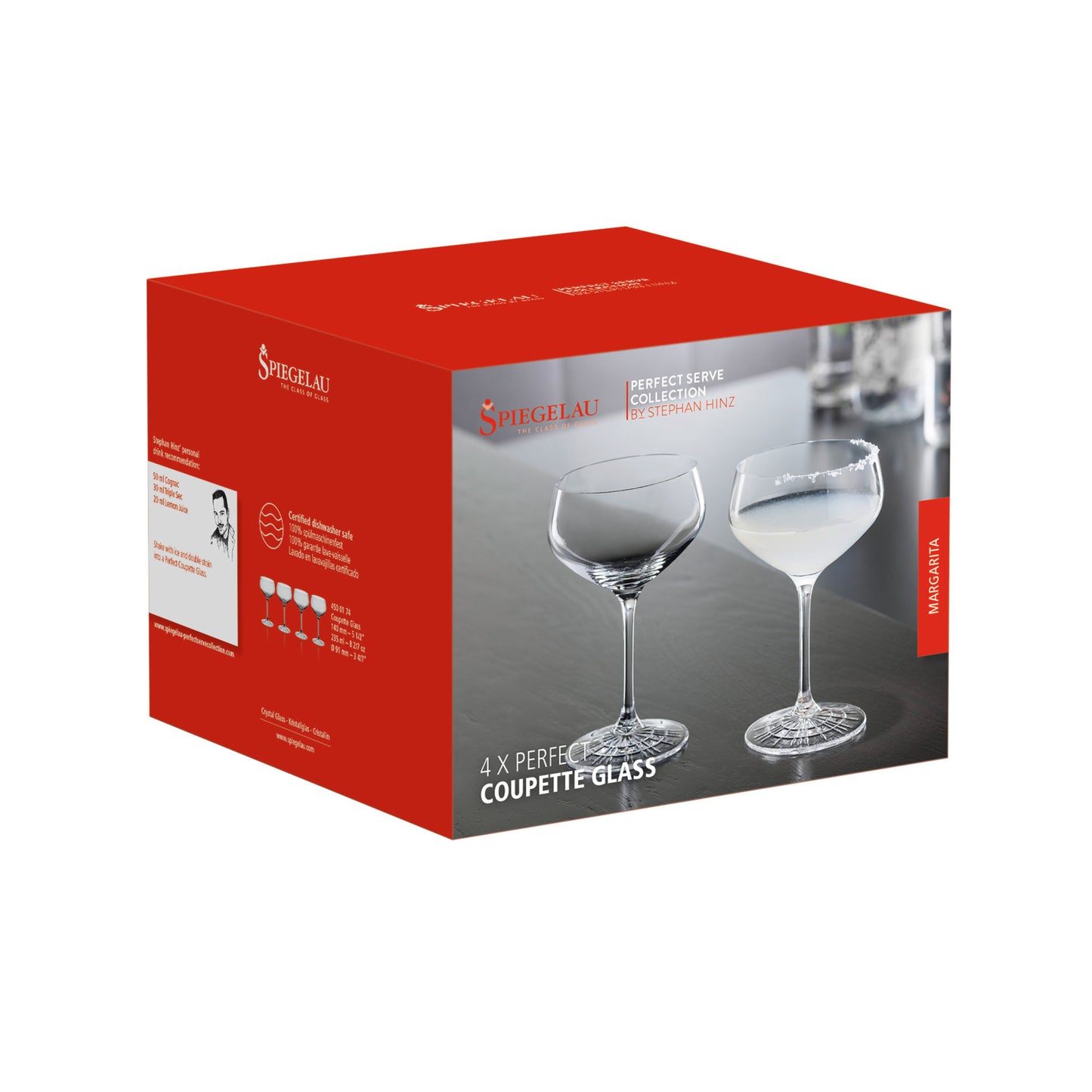 Spiegelau 8.3 Oz Perfect Coupette Glasses (Set of 4)