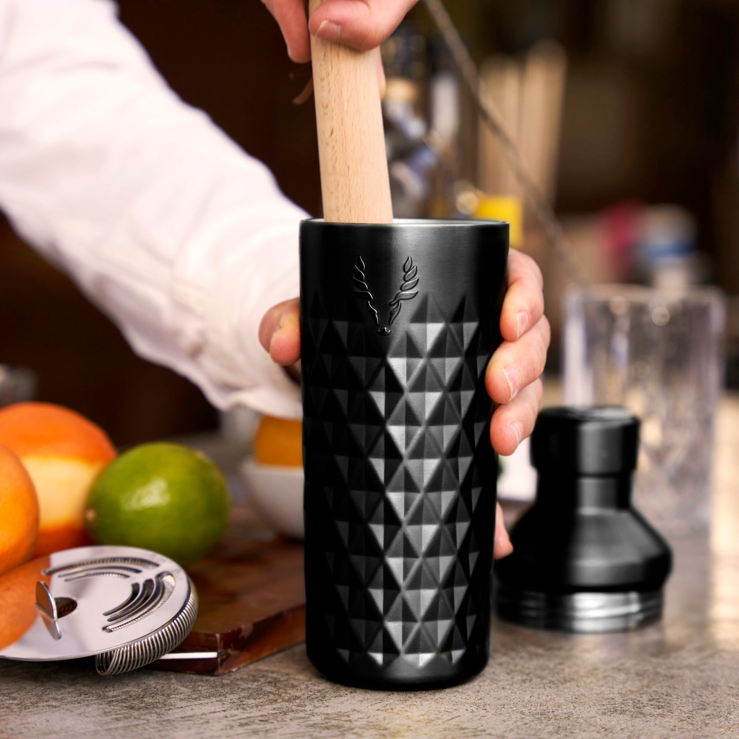 Paragon Obsidian Stainless Steel Cocktail Shaker Viski®