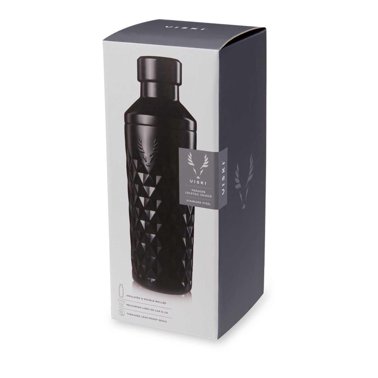 Paragon Obsidian Stainless Steel Cocktail Shaker Viski®