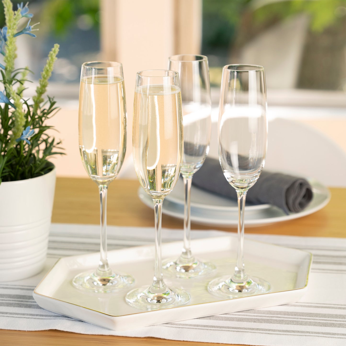 Spiegelau Salute 7.4 Oz Champagne Flutes (Set of 4)