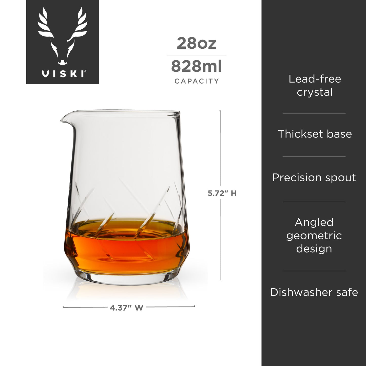 Burke Cocktail 28 Oz  Mixing Glass Viski