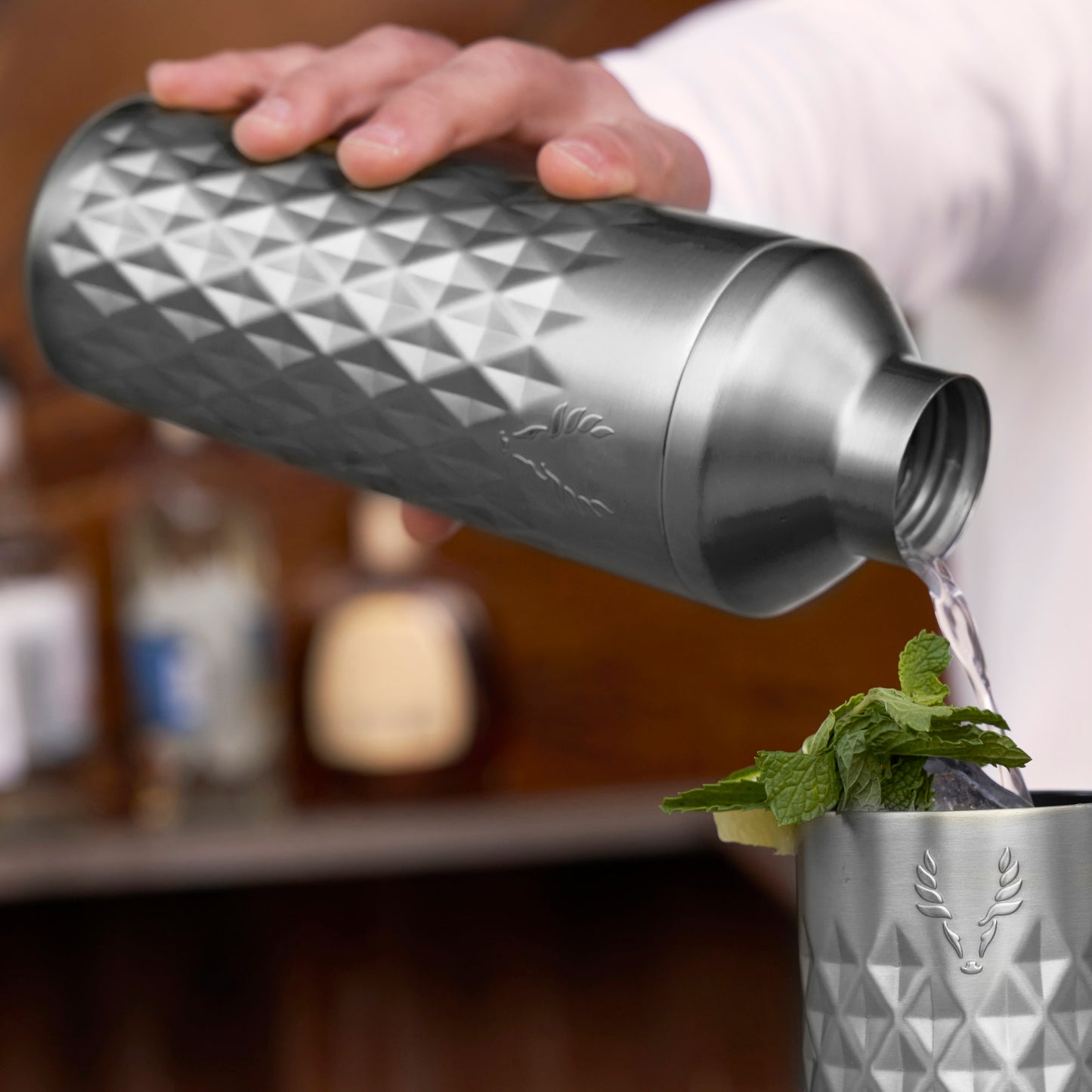 Paragon Platinum Stainless Steel Cocktail Shaker Viski®