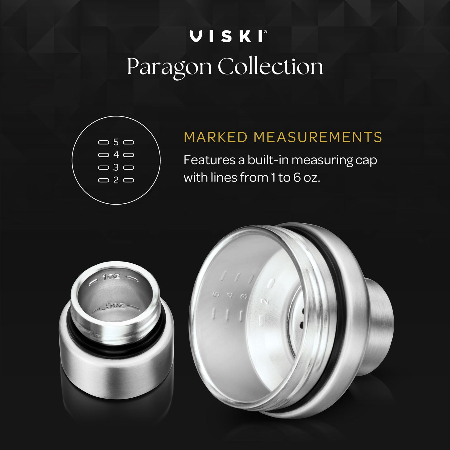 Paragon Platinum Stainless Steel Cocktail Shaker Viski®