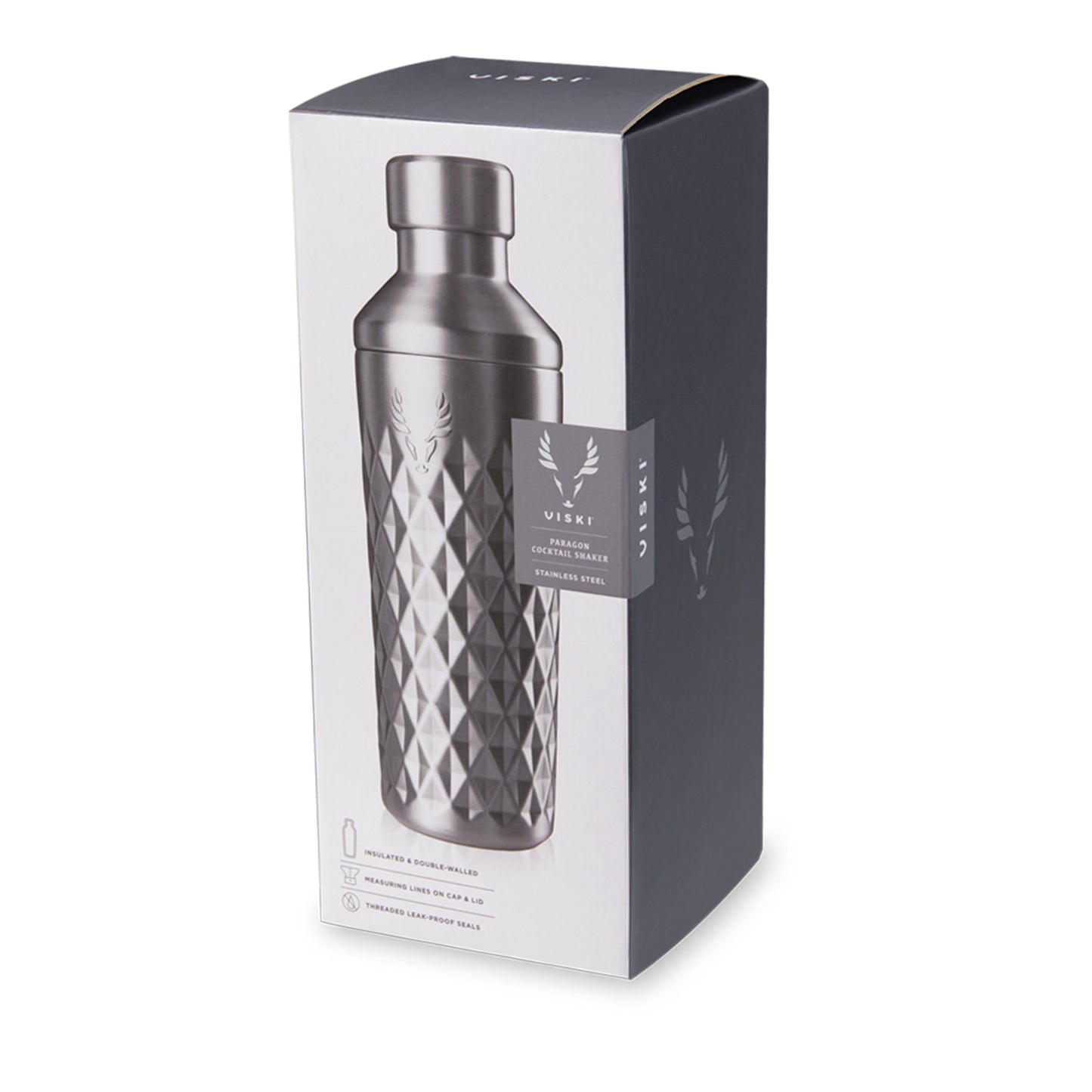 Paragon Platinum Stainless Steel Cocktail Shaker Viski®
