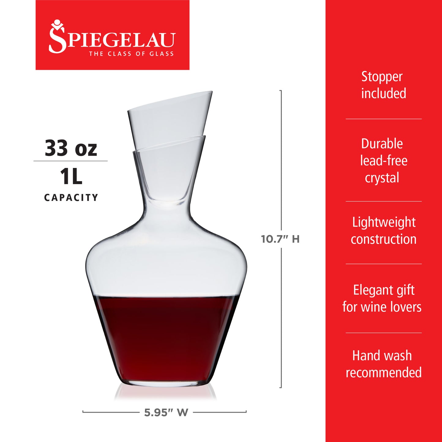 Spiegelau Definition 33 Oz Wine Decanter